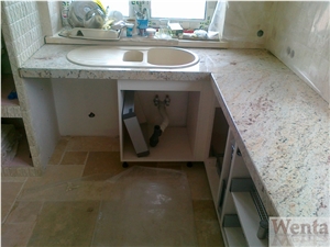 Galaxy White Granite Kitchen Countertops