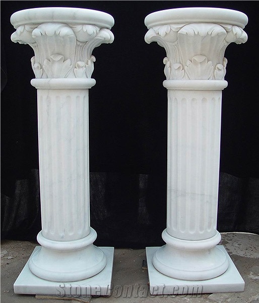 Polaris White Marble Column