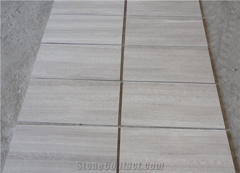 Wood Grain Cream Guizhou White Marble Tiles