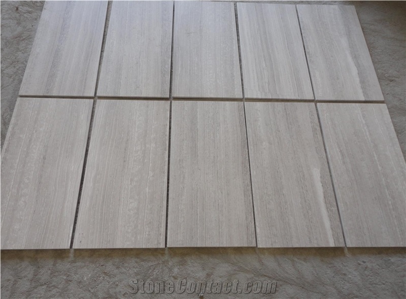 Wood Grain Cream Guizhou White Marble Tiles