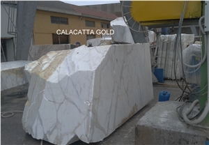 Calacatta Gold Marble Block, Italy Yellow Marble