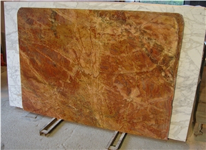 Rosso Damasco Marble Slabs, Algeria Red Marble