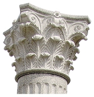White Granite Column Capital