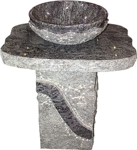 Granite Pedestal Wash Basin, Grey Granite Wash Basin