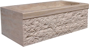 Beige Marble Bath Tub