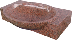 Red Granite Wash Basin,red Granitestone Sink