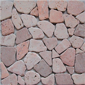 Travertine Gravel Mosaic