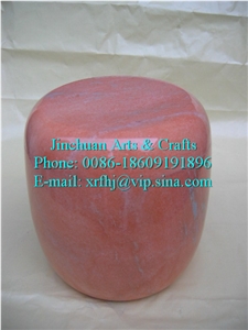 Wan-Xia-Hong Red Marble Cremation Urn