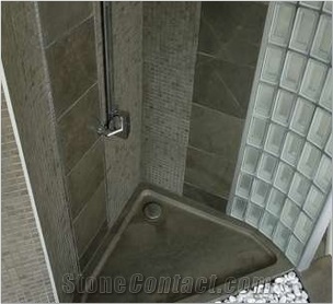 Thala Gris Shower Tray, Gris Thala Grey Limestone Shower Trays