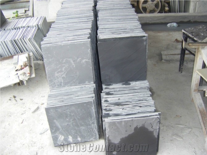 Paving Stone, China Black Slate Slabs & Tiles