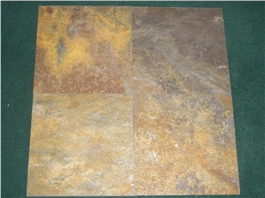 Rusty Slate,China Yellow Slate Slabs & Tiles