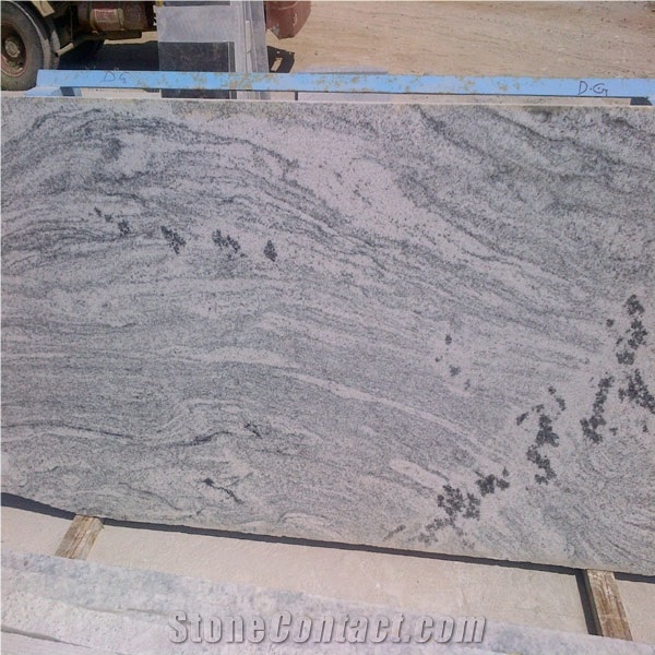 Viscont White Granite Slab, India Grey Granite