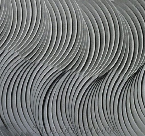 3D CNC Basalt Art Wall Wave Panel, Black Basalt Wall from China ...