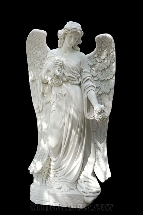 White Marble Angel Sculpture Marble