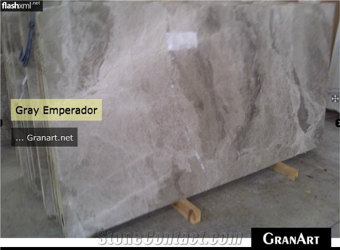 Gray Emperedor Marble Slabs, Turkey Grey Marble