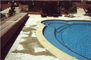 SandStone Pool Patio and Pool Coping, Beige Sandstone Pool Coping