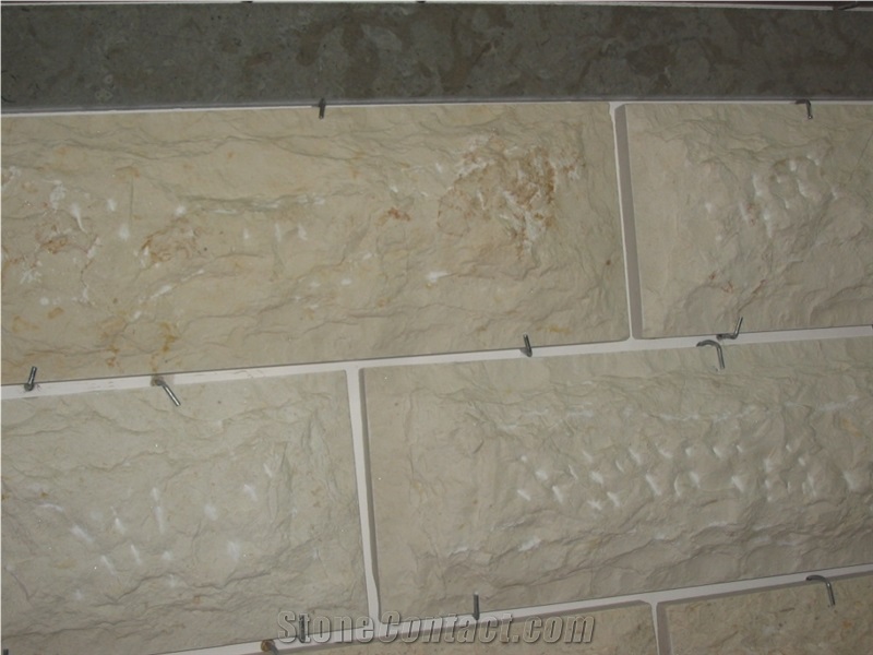 Jerusalem Bone Limestone Antique and Chiseled Wall Tiles