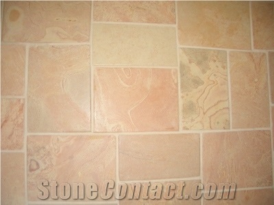 Jerusalem Red Flooring Tiles, Pink Israel Limestone Floor Tiles