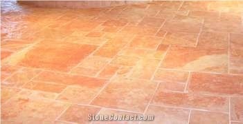 Jerusalem Red Flooring Tiles, Pink Israel Limestone Floor Tiles