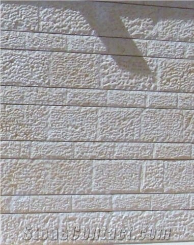 Jerusalem White Limestone Chiseled Wall Tiles, White Israel Limestone Chiseled Wall Tiles