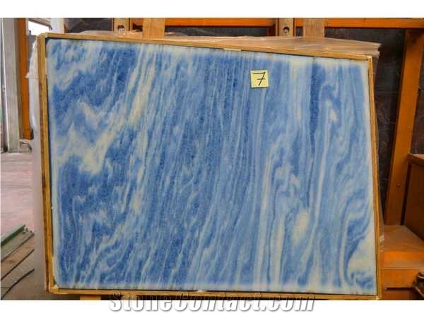 Onda Marina Quartzite Slabs, Brazil Blue Quartzite
