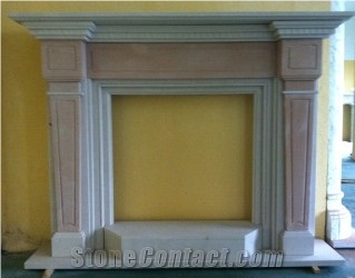 Natural Stone Fireplaces,sandstone Fireplace Mante, White and Red Sandstone Fireplaces