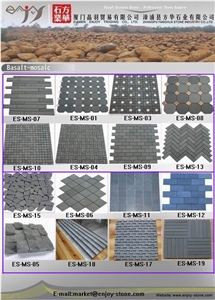 Grey Basalt Mosaic Tile For Interior Decoration Mosaic Tiles