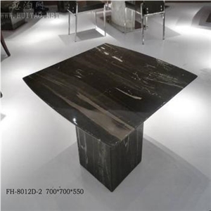 Silver Dragon Marble Table, Silver Dragon Black Marble Tables