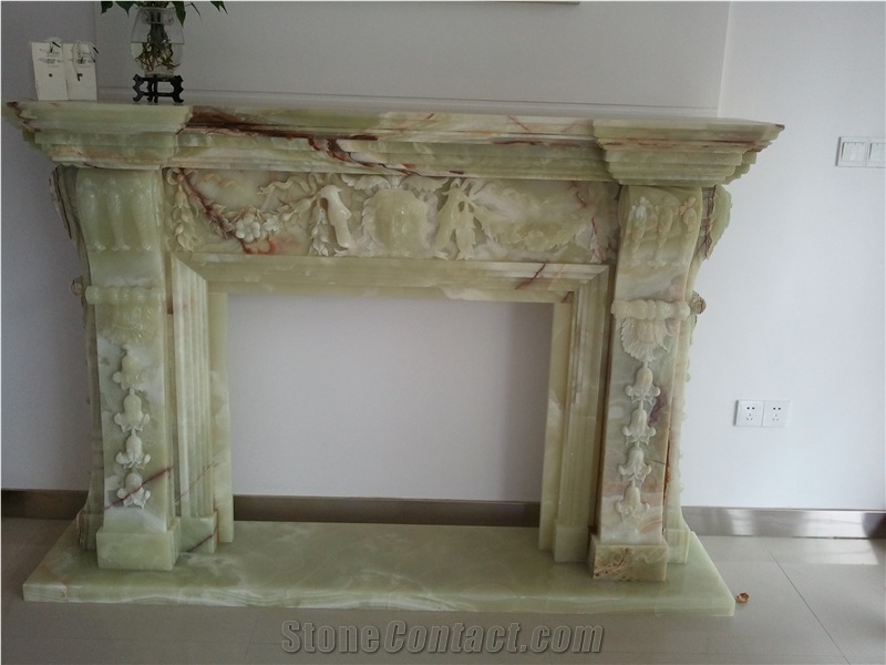 Light Green Onyx Fireplace From China 205923 Stonecontact Com