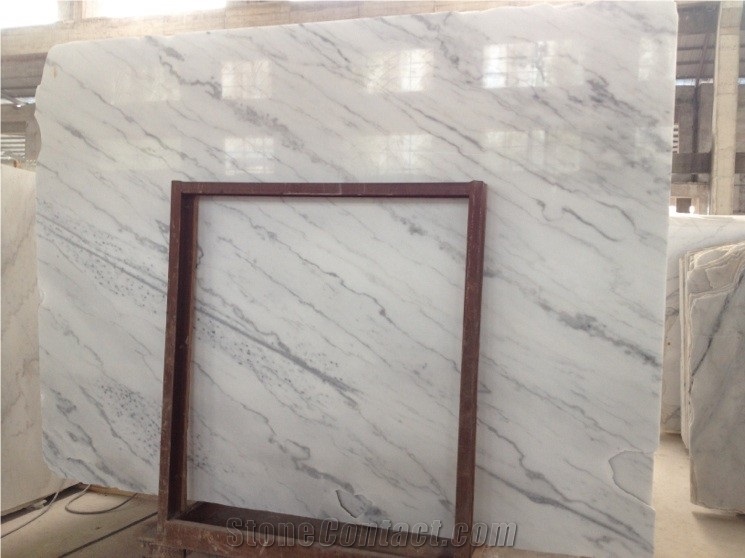 China Landscape White Marble, L ,scape White Marble Slabs