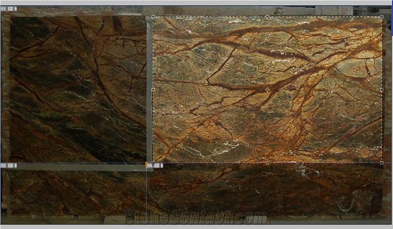 Rain Forest Green Marble Slabs, India Green Marble