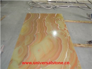 Orange Onyx Glass Panel Slabs