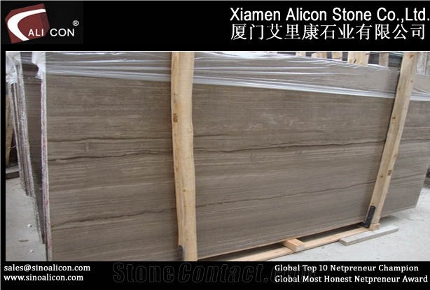 Athens Wooden Marble Slabs, China Grey Marble