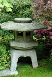 Garden Stone Lantern, Grey Granite Lantern