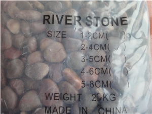 25kg Polished Red Pebbles