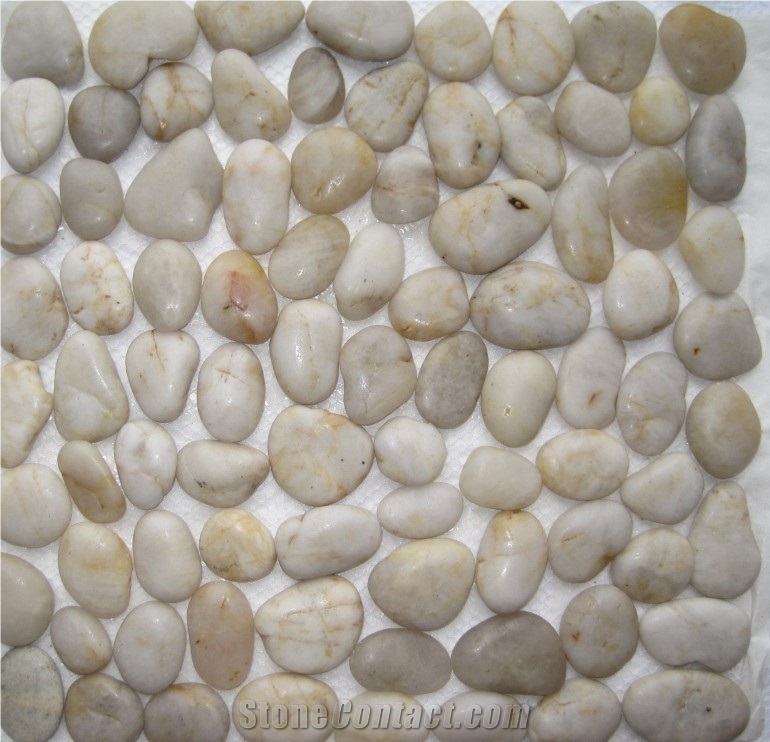 White Flat Pebbles