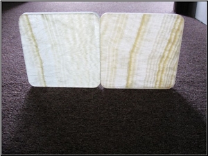 Beige Onyx Laminated Panel with Glass Backlit