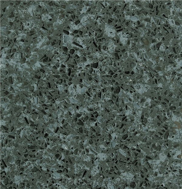 Dark Green Quartz Stone Tile