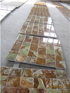 Onyx Laminated Stone Tiles with Ceramic Backlit