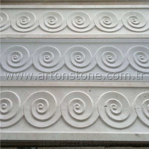 3D CNC Stone Carving Moulding, White Marble Moulding