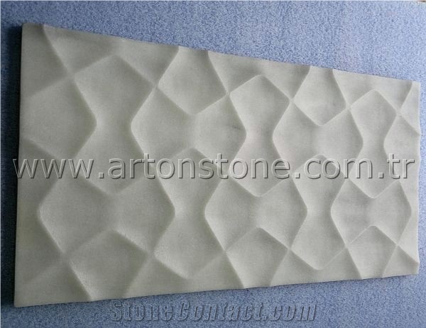 Beige Marble 3d Cnc Wall Panel