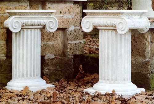 1520 White Marble Column