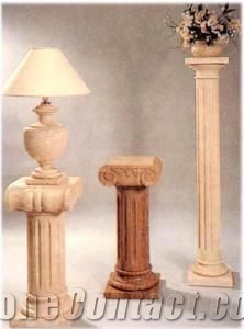 1545 Marble Etagere, Red Marble Column