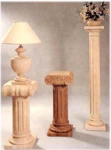 1545 Marble Etagere, Red Marble Column