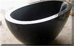 Handmade Marble Bathtub, Black Marble Bathtub