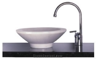 China White Marble Sink