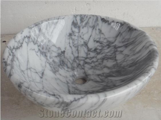 Bianco Carrara Wash Sink, Bianco Carrara Marble Sink