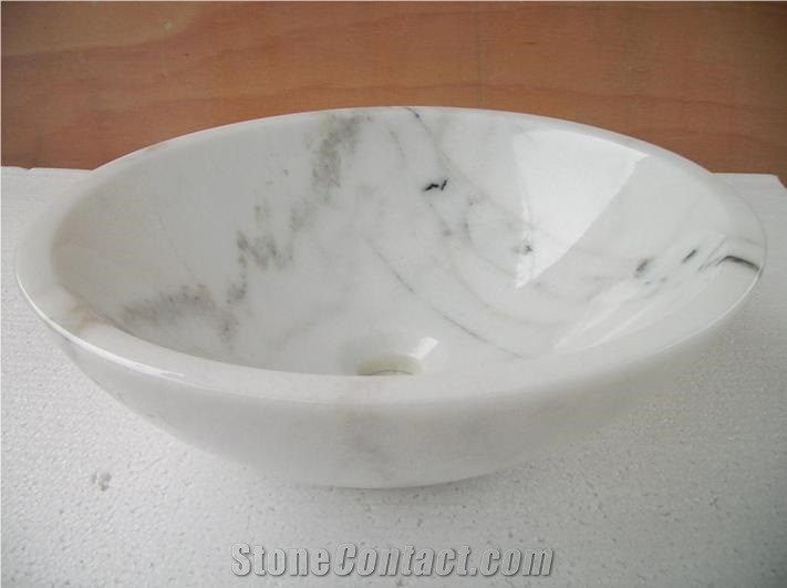 Guangxi White Wash Sink, Guangxi White Marble Sink