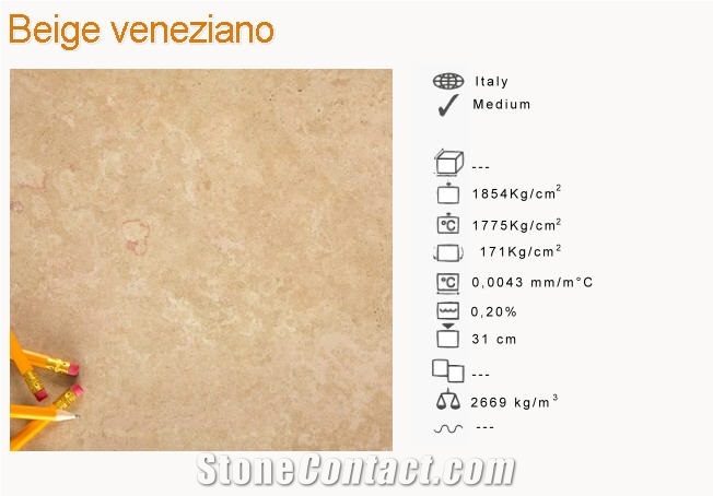 Beige Veneziano Limestone Tiles, Italy Beige Limestone