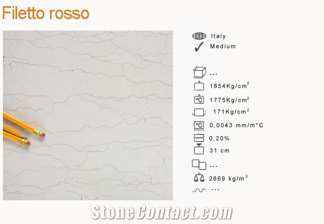 Filetto Rosso Trani, Filetto Rosso Limestone Tiles